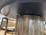 Esstisch braun Marmor-Tischplatte, Tisch Marmor braun, Durchmesser 121 cm