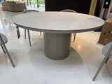 Gartentisch taupe rund Keramik, Tisch taupe rund, Durchmesser 145 cm