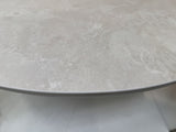 Gartentisch taupe rund Keramik, Tisch taupe rund, Durchmesser 145 cm