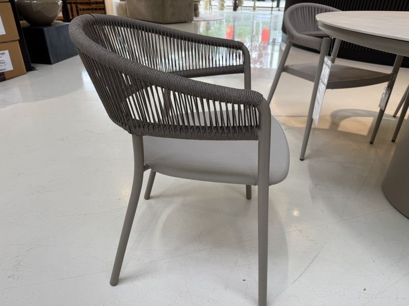 Gartenstuhl taupe, Gartenstuhl Textil-Metall