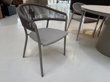 Gartenstuhl taupe, Gartenstuhl Textil-Metall