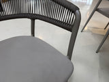 Gartenstuhl taupe, Gartenstuhl Textil-Metall