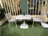 Gartenstuhl creme Aluminium, Gartenstuhl beige