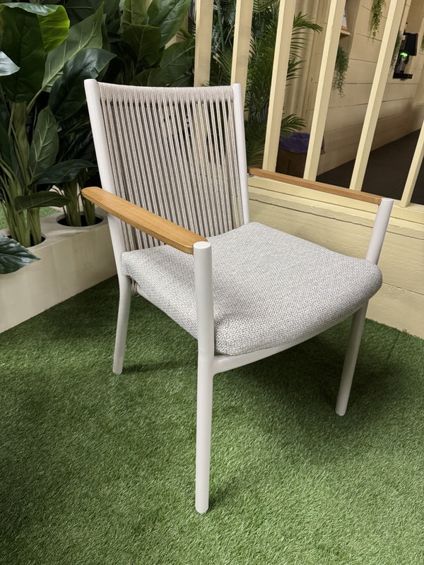 Gartenstuhl creme Aluminium, Gartenstuhl beige