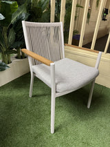 Gartenstuhl creme Aluminium, Gartenstuhl beige