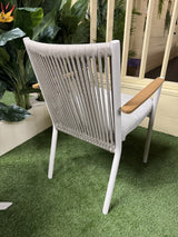 Gartenstuhl creme Aluminium, Gartenstuhl beige