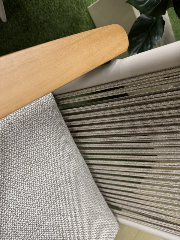 Gartenstuhl creme Aluminium, Gartenstuhl beige