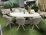 Gartenstuhl drehbar Aluminium, Gartenstuhl creme-beige