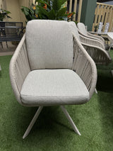 Gartenstuhl drehbar Aluminium, Gartenstuhl creme-beige