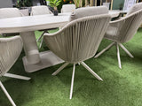 Gartenstuhl drehbar Aluminium, Gartenstuhl creme-beige