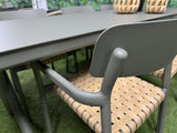 Gartenstuhl Aluminium, Metall-Gartenstuhl grau