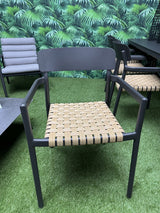 Gartenstuhl Aluminium, Metall-Gartenstuhl anthrazit