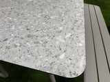Picknicktisch beige mit Sitzbank, Gruppensitzbank beige mit Tisch, Gastro Tisch-Sitzbank beige, Länge 150 cm
