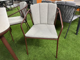 Sitzgruppe braun Esstisch-Sitzbank, 5er Set Gartentisch mit vier Gartenstühlen, Gartentisch braun-grau, Länge150 cm