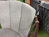 Sitzgruppe braun Esstisch-Sitzbank, 5er Set Gartentisch mit vier Gartenstühlen, Gartentisch braun-grau, Länge150 cm