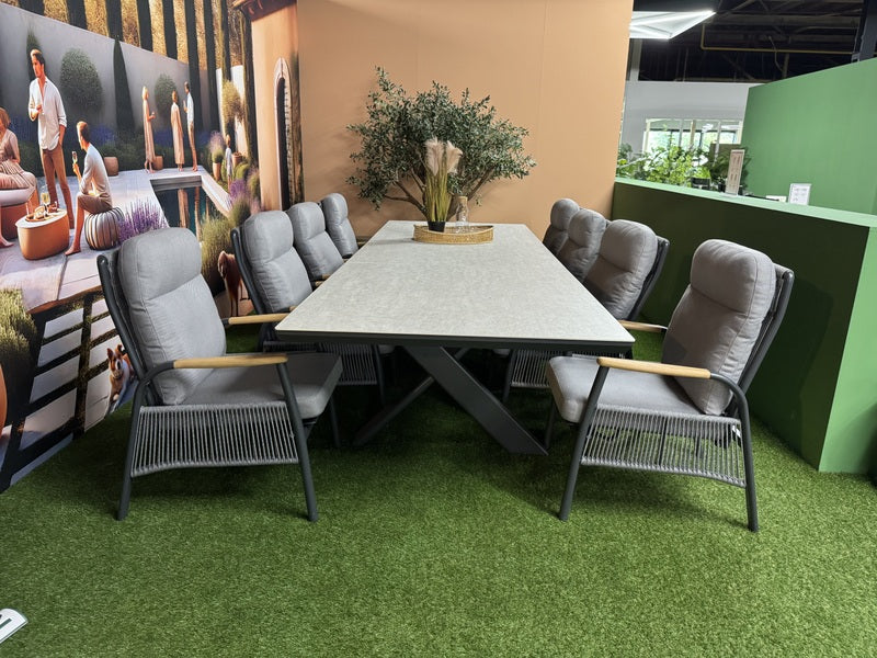 Gartentisch ausziehbar grau-anthrazit, Gartentisch Länge 340 cm