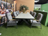 Gartentisch ausziehbar grau-anthrazit, Gartentisch Länge 340 cm
