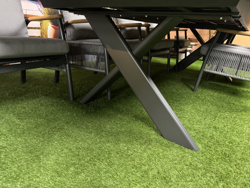 Gartentisch ausziehbar grau-anthrazit, Gartentisch Länge 340 cm