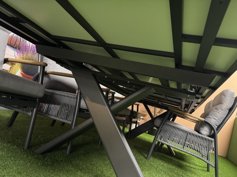 Gartentisch ausziehbar grau-anthrazit, Gartentisch Länge 340 cm