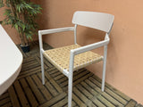 Gartenstuhl Aluminium, Metall-Gartenstuhl creme