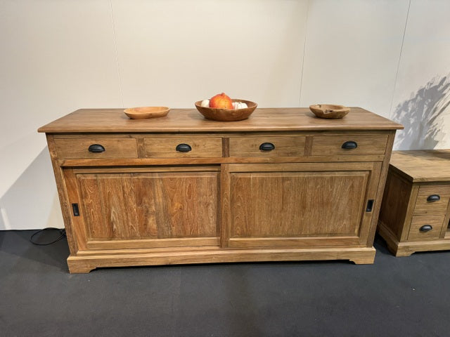 Sideboard Holz Teak, Anrichte mit Schubladen Massivholz Teak,  Breite 200 cm