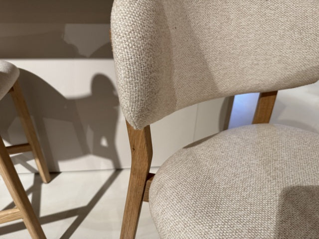 Stuhl taupe Naturholz, Esszimmerstuhl Holz