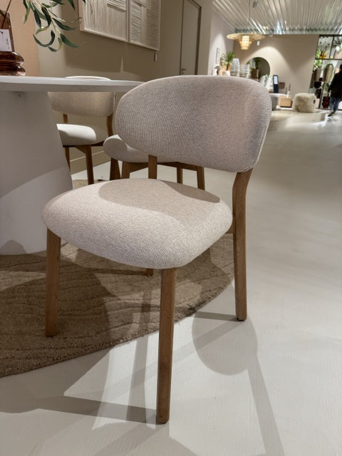 Stuhl taupe Naturholz, Esszimmerstuhl Holz