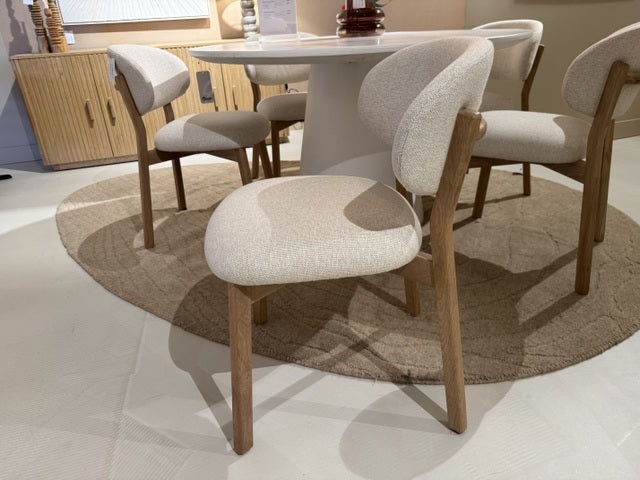 Stuhl taupe Naturholz, Esszimmerstuhl Holz