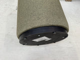 Hocker grün rund, runder Hocker gepolstert. Durchmesser 38 cm