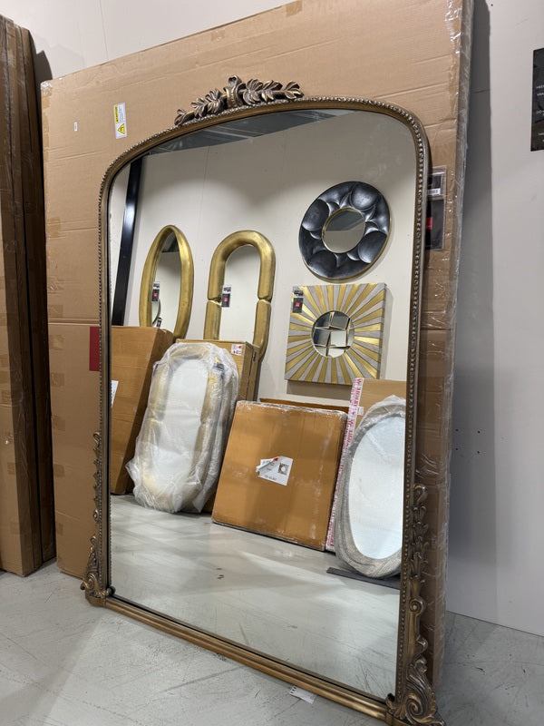 Wandspiegel XXL, Spiegel Antikgold, Wandspiegel Antikgold, Breite 165 cm