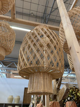 Rattan-Lampe rund, Pendelleuchte Rattan rund, Durchmesser 45 cm