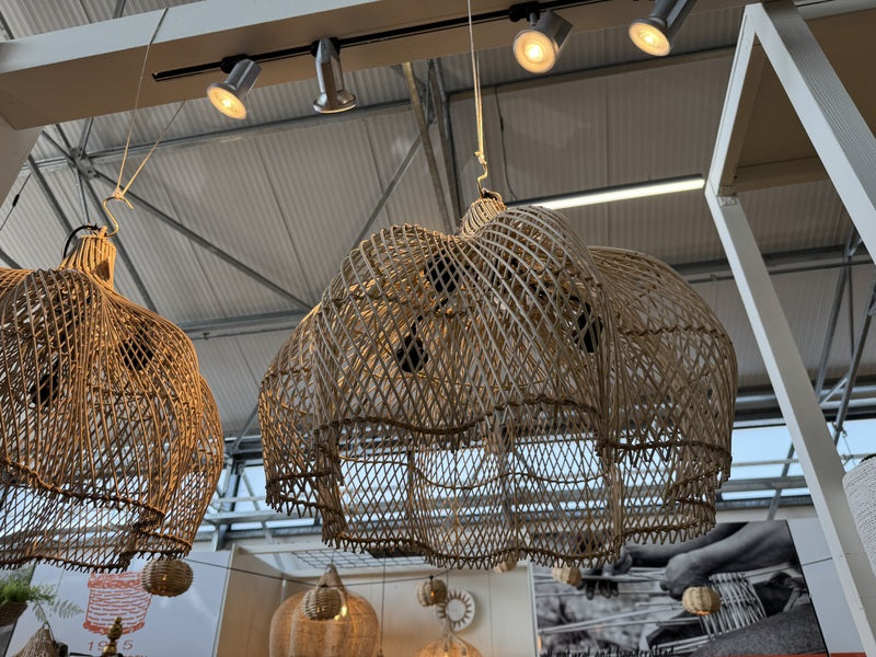 Hängelampe Rattan, Pendelleuchte Rattan, Durchmesser 66 cm