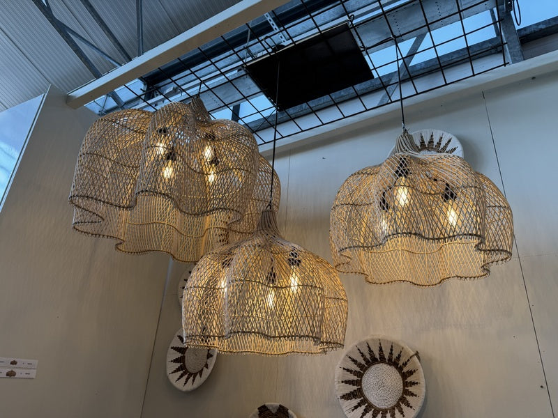 Hängelampe Rattan, Pendelleuchte Rattan, Durchmesser 66 cm