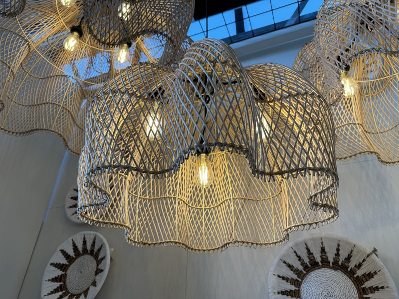 Hängelampe Rattan, Pendelleuchte Rattan, Durchmesser 66 cm