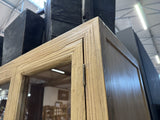 Vitrine Naturholz, Geschirrschrank Altholz, Vitrinenschrank Altholz, Breite 80 cm