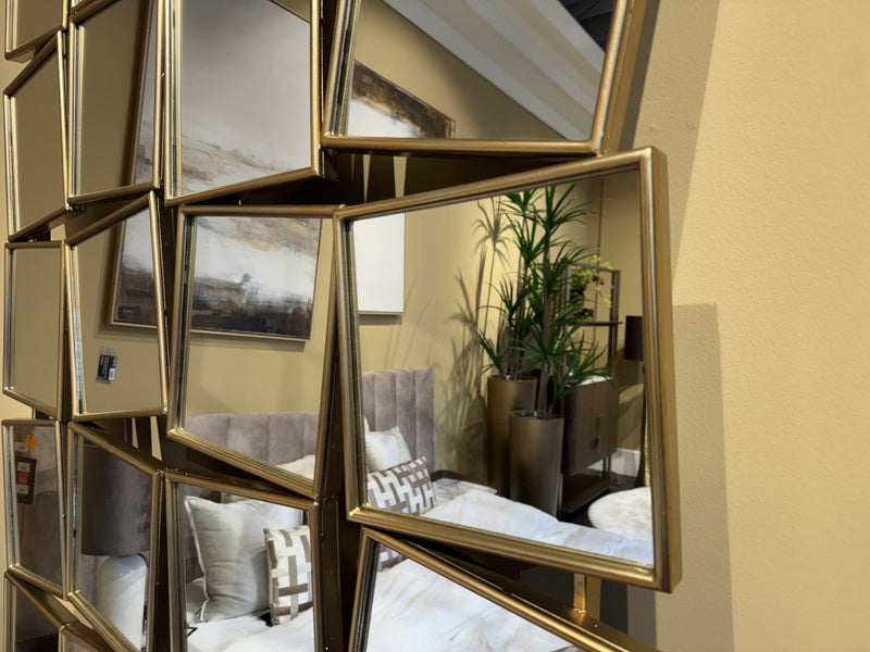 Wall Mirror Gold Metal Frame, Antique Gold Mirror, Height 252 cm