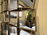 Wall Mirror Gold Metal Frame, Antique Gold Mirror, Height 252 cm