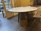 Esstisch Keramik-Tischplatte, runder Esstisch braun, Durchmesser 120 cm