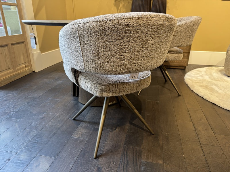 Stuhl taupe-Sand, Stuhl Bronze-Stuhlbeine, Breite 60 cm