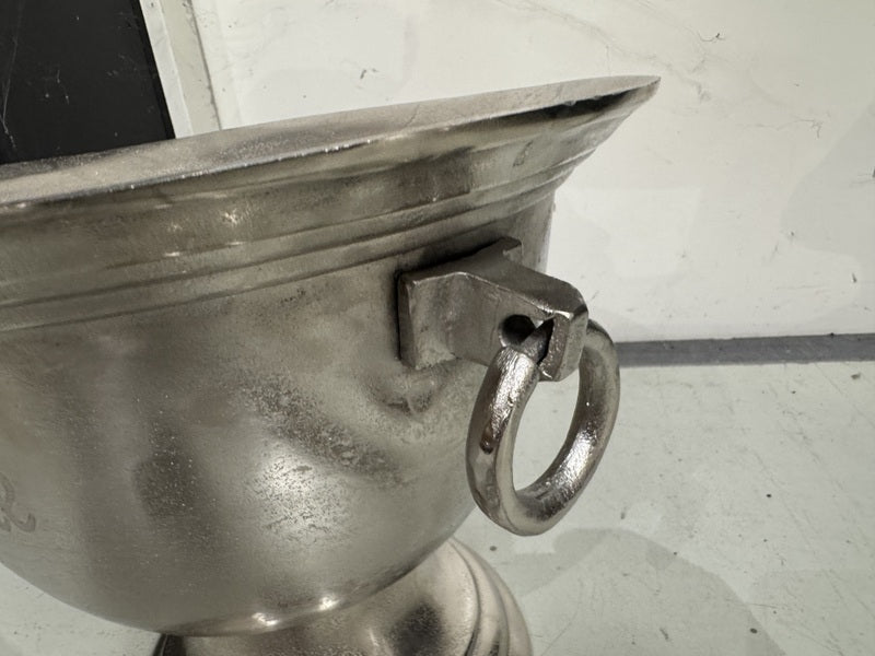 Weinkühler Antik-Silber, Sektkühler Silber, Durchmesser 40 cm