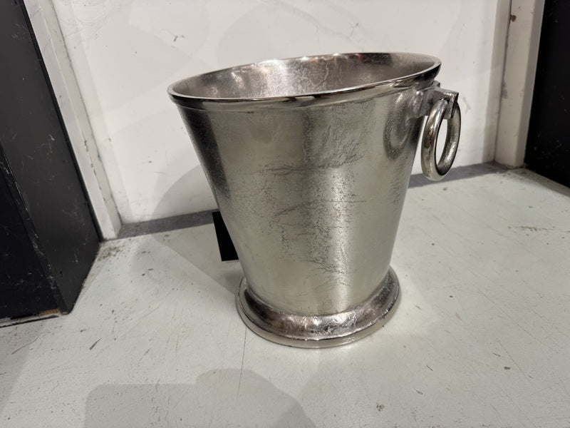 Weinkühler rund Antik-Silber, Sektkühler Silber, Breite 38 cm