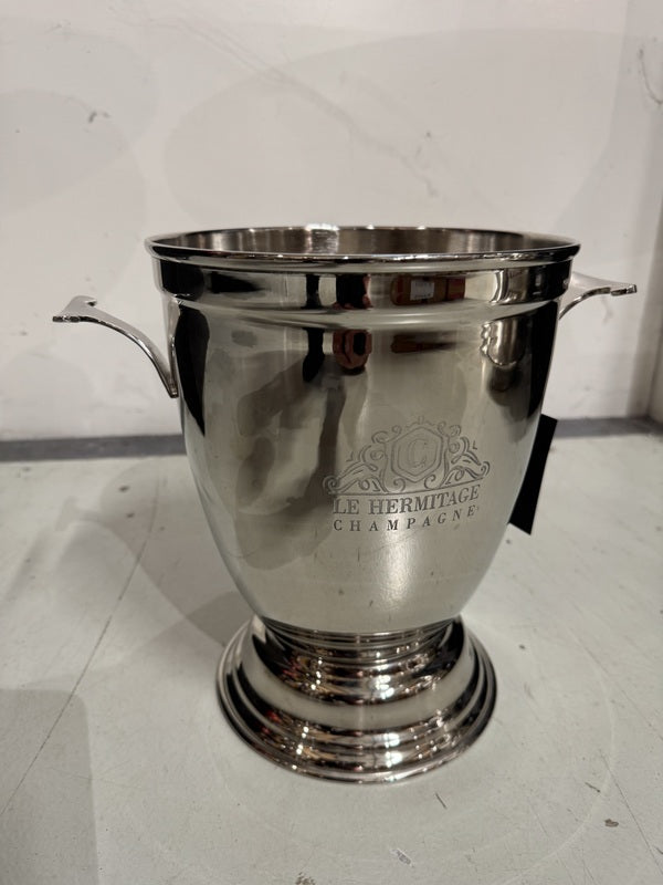 Weinkühler rund Silber, Sektkühler Silber, Breite 28 cm