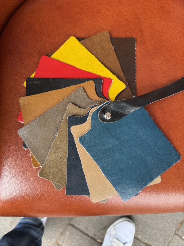 Sessel cognac Echtleder, Leder-Sessel Industriedesign cognac