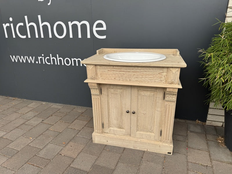 Waschtisch im Landhausstil, Einzelwaschtisch, Waschtisch Holz 85 cm