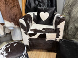 Sessel schwarz-weiß Kuhfell, Sessel Kuhfell schwarz