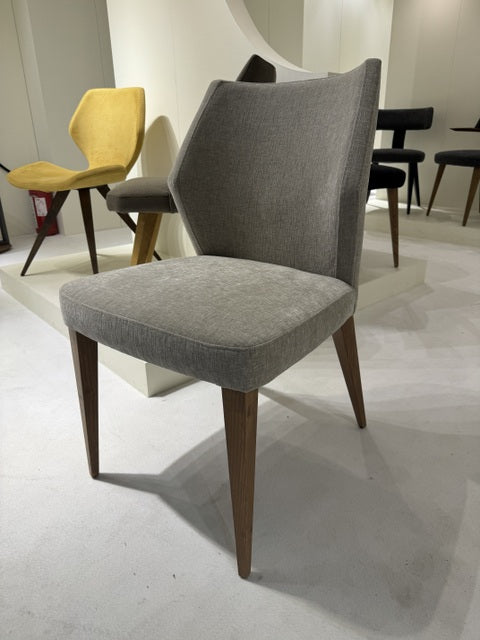 Stuhl taupe Holzbeine Naturholz-Farbe, Esszimmerstuhl taupe