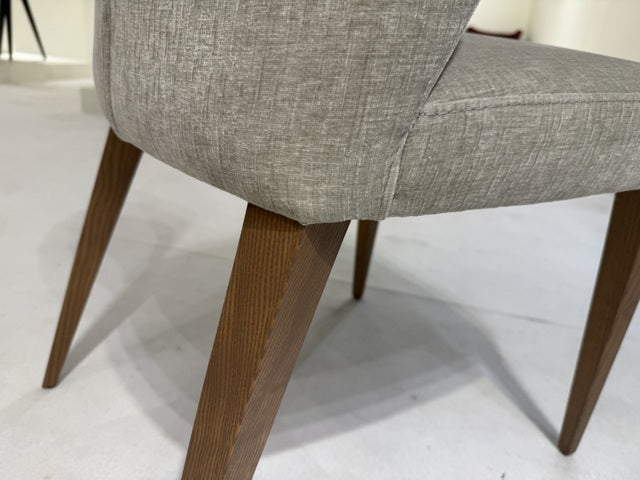 Stuhl taupe Holzbeine Naturholz-Farbe, Esszimmerstuhl taupe