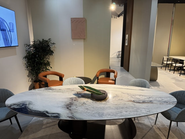 Esstisch oval Keramik, ovaler Tisch Keramik Tischplatte, Länge 250 cm