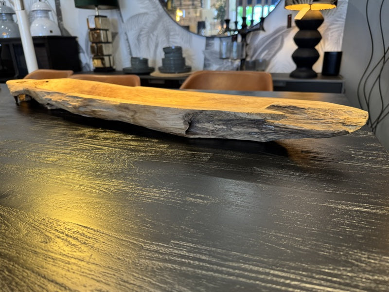Holzschalle Teak, Deko-Schale, Länge 108 cm