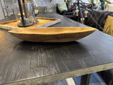 Holzschalle Teak, Deko-Schale, Länge 49 cm